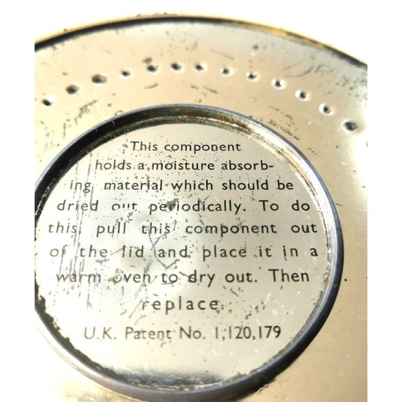 VINTAGE Kate Greenaway Collection Tin Pail Moisture Control Lid U.K. Patent - Picture 8 of 10